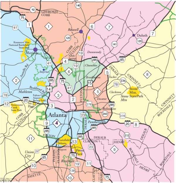 Map Of Atlanta Ga Highways 